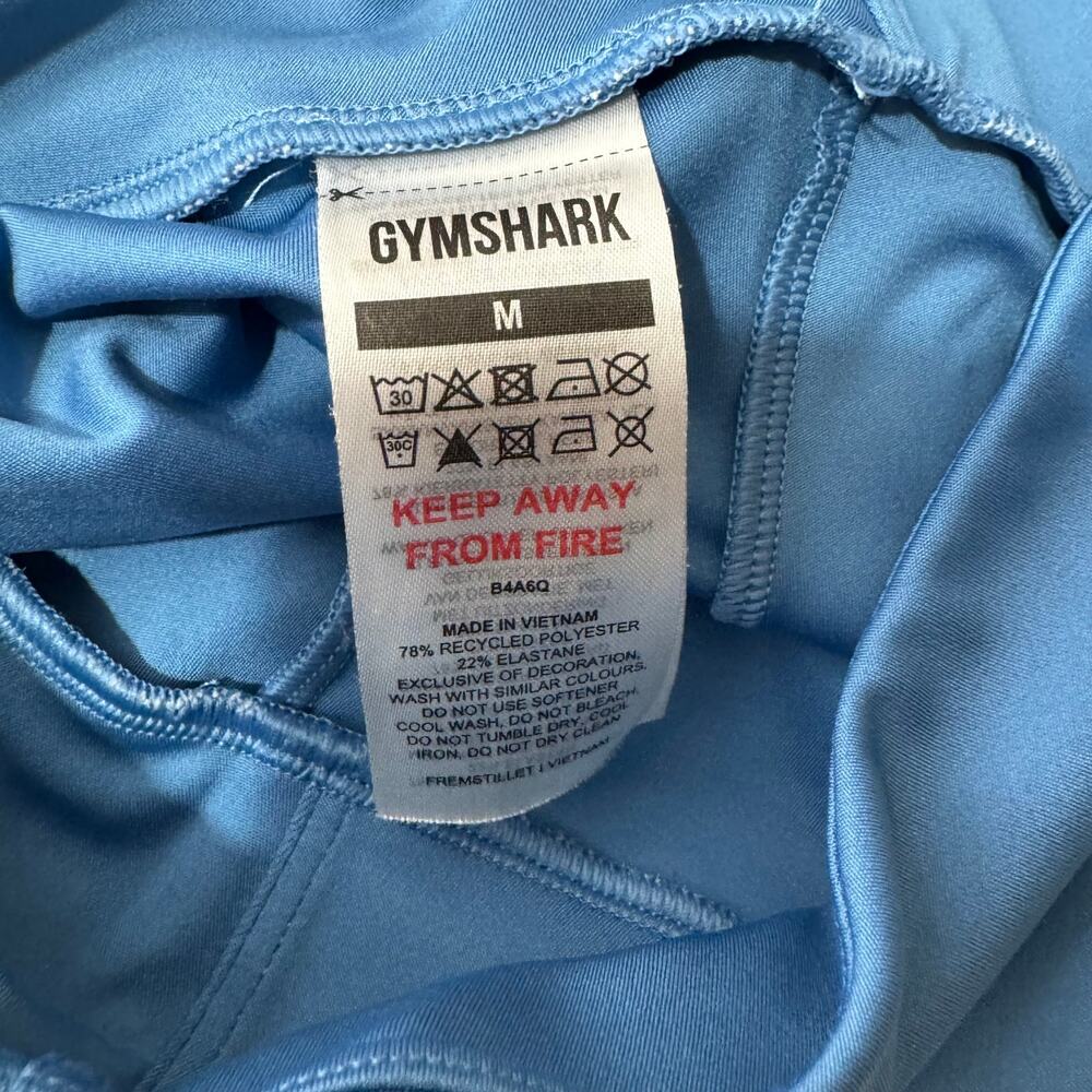 Gymshark Power Regular High Rise Baby Blue Leggings Size M - Picture 6 of 8